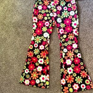 Flower hippie 60’s 70’s pants women’s 2X